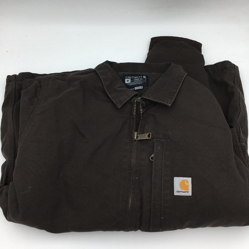 Carhartt Men's Loose Fit Washed Duck Sherpa-Lined Coat